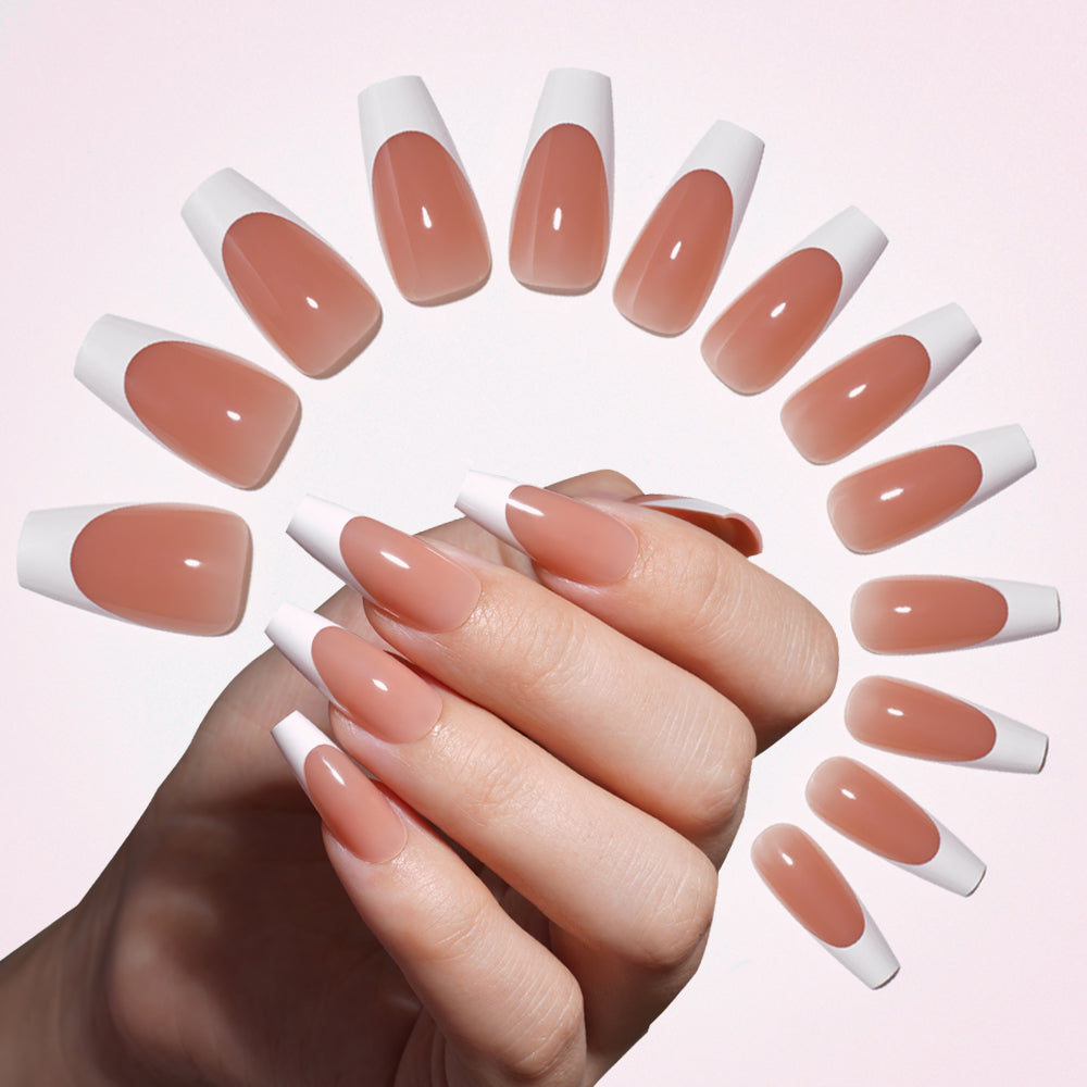 Pretty Prime French Gel Press-On Nails – 30 Piece Set